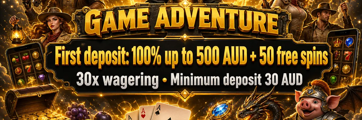 Wise owl overlooking cowboys and glamorous explorers gathered around glowing table-game cards and casino symbols